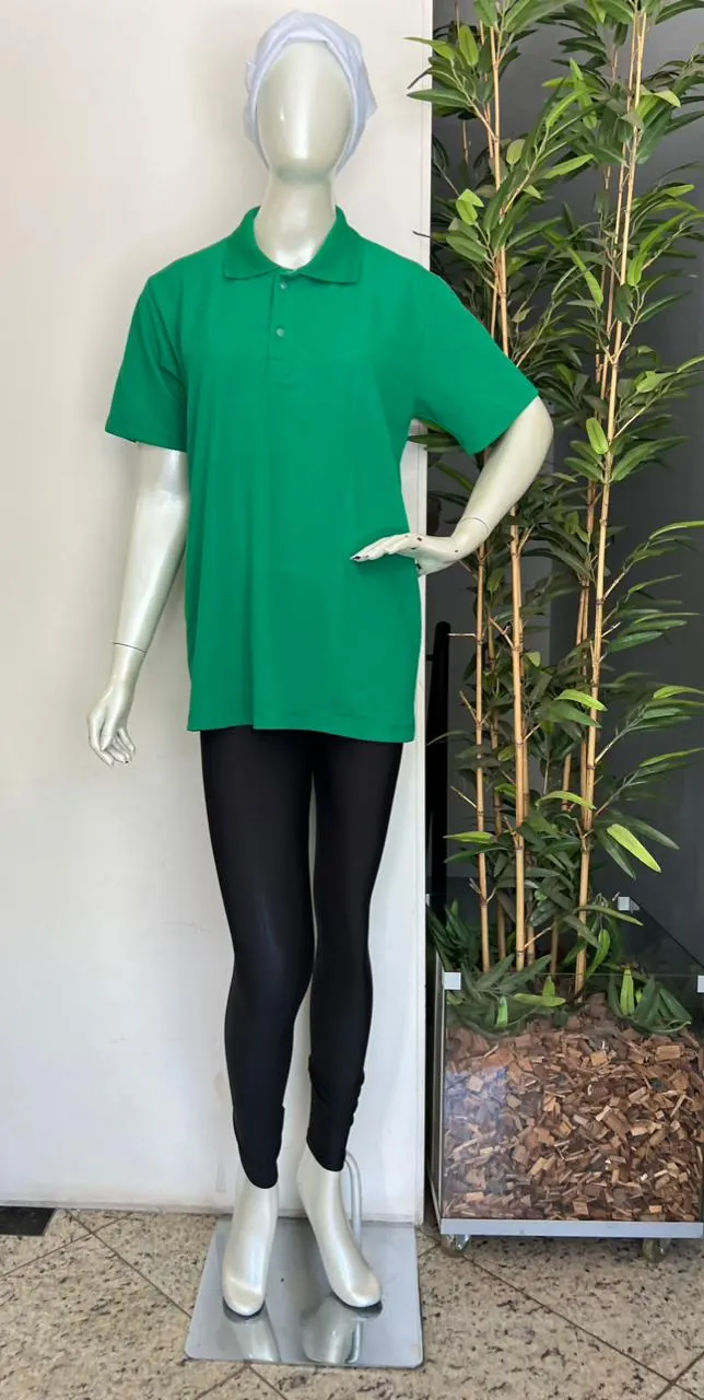 Camisa Polo Verde e Legging Preta — Artveste Uniformes
