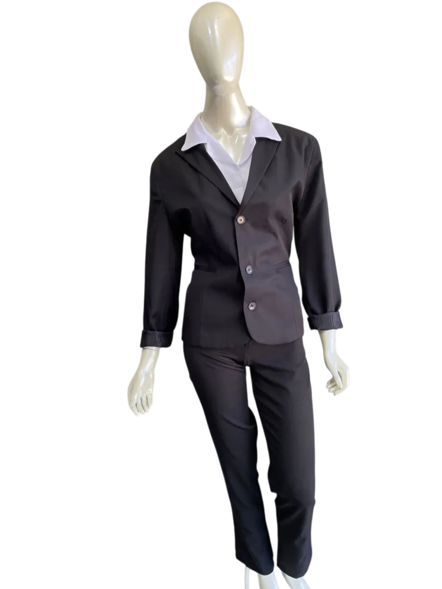 Conj. Blazer Preto e Calça Social Feminino — Artveste Uniformes
