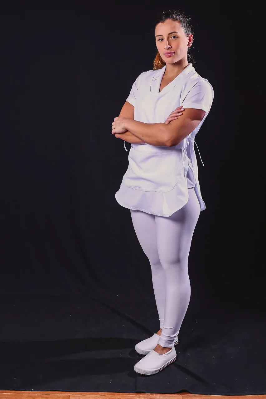 Scrub Branco Feminino — Artveste Uniformes