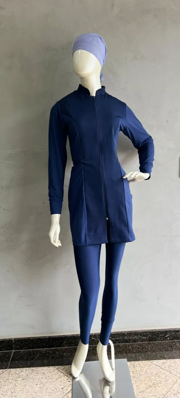 Guarda Pó Manga Longa Zíper Azul Marinho — Artveste Uniformes