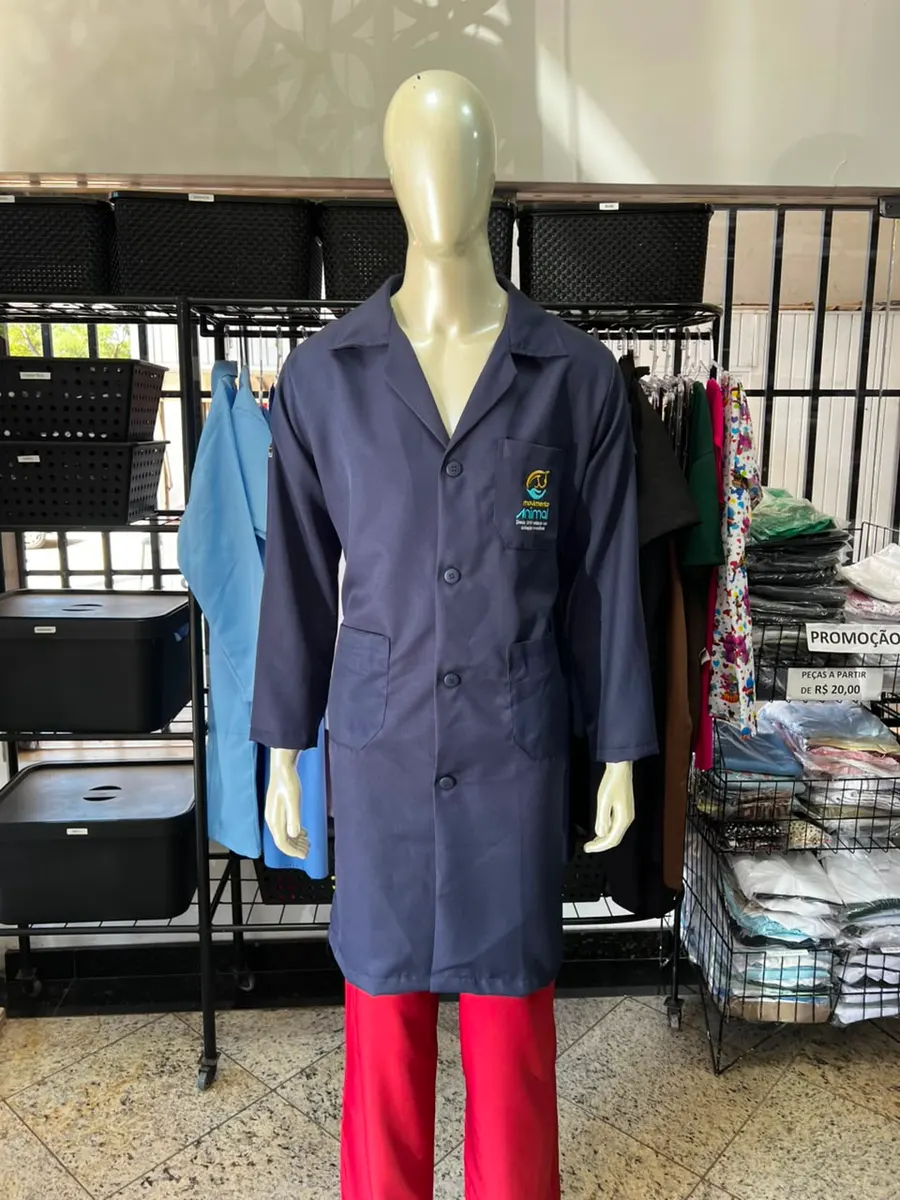 Jaleco Azul Marinho Personalizado — Artveste Uniformes