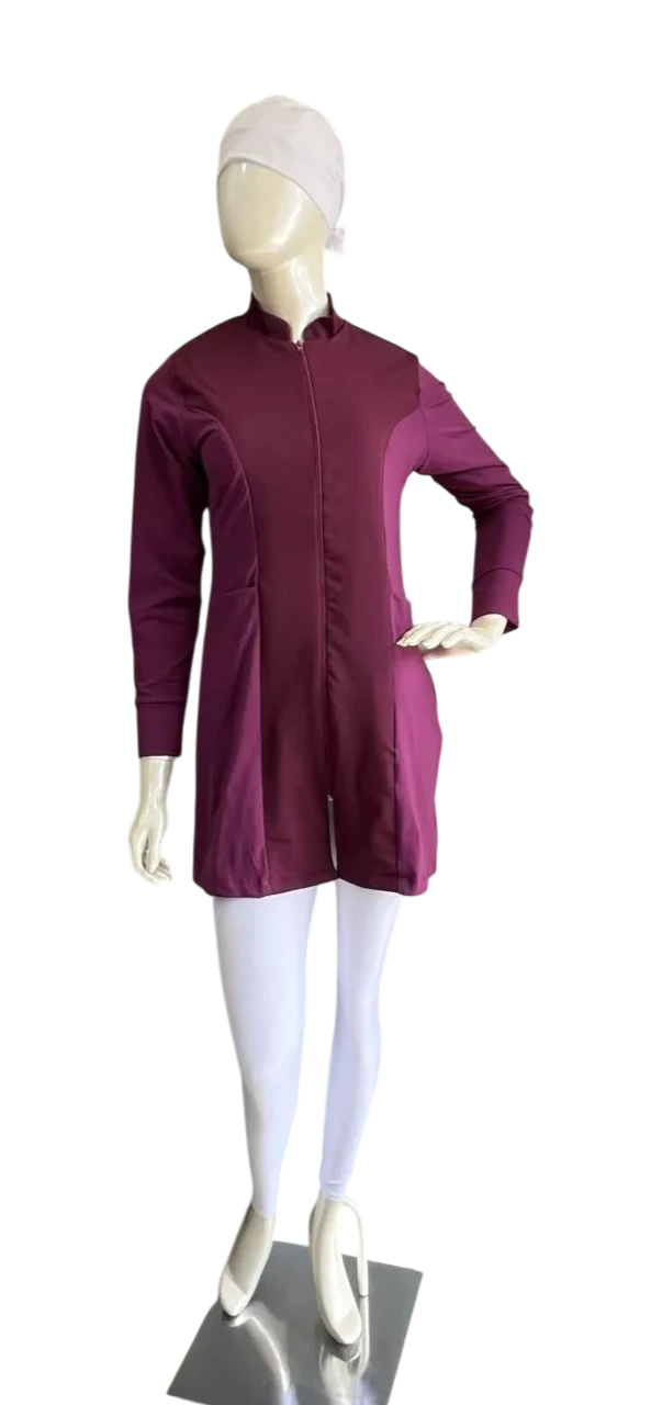 Jaleco Manga Longa Zíper Bordô — Artveste Uniformes