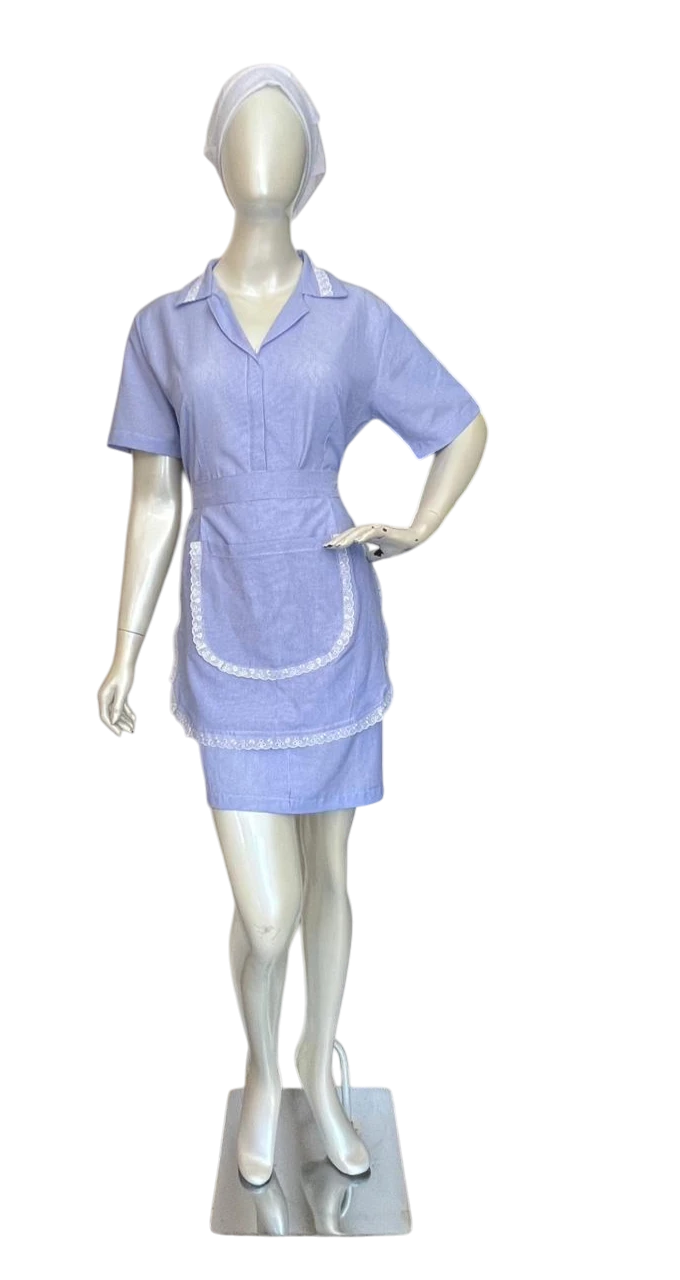 Vestido Lilás com Avental de Renda — Artveste Uniformes