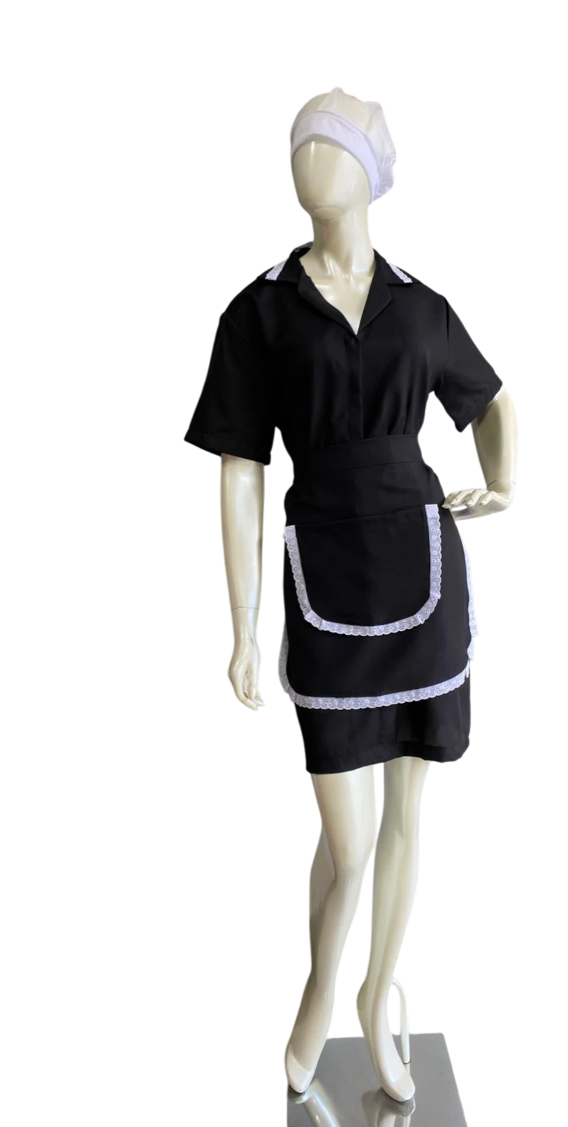 Vestido Preto com Avental de Renda 2 — Artveste Uniformes
